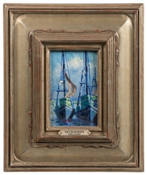  SCHEIBNER, Vira (American, 1889-1956). Two Schooners. Not d...