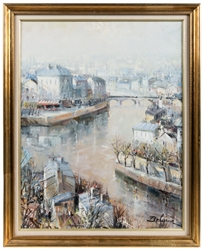  DELARUE, Lucien (French, 1925-2011). La Seine a Paris. Circ...