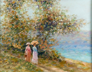  Cygne, E. J. (French, 1925-2011). Lac Lemon. Circa 1980s. O...