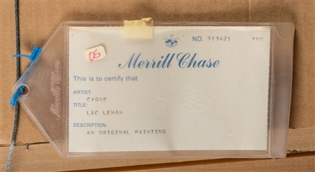  Cygne, E. J. (French, 1925-2011). Lac Lemon. Circa 1980s. O...