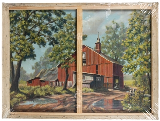  MENGELSON, George W. (American, 20th Century). Cubist Farmh...