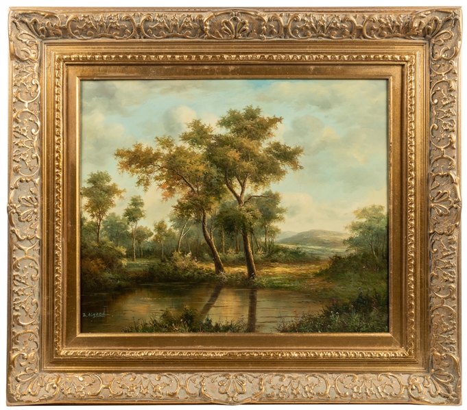  [UNKNOWN ARTIST]. Untitled Landscape of a Forest Scene with...
