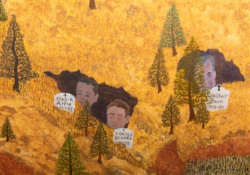 [PAINTING]. WOOLF, Bill (American, 1927-2024) Untitled. (Family History). 