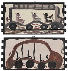  TOLLIVER, Mose (American, 1920-2006). Untitled (Two Cars, O...