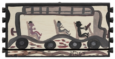 TOLLIVER, Mose (American, 1920-2006). Untitled (Two Cars, O...