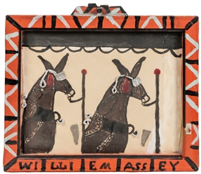  MASSEY, Willie (American, 1906-1990). Untitled. (Two Horses...