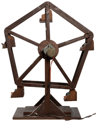  [FOLK ART] Ferris Wheel. Circa 1960. Not dated. Constructed...