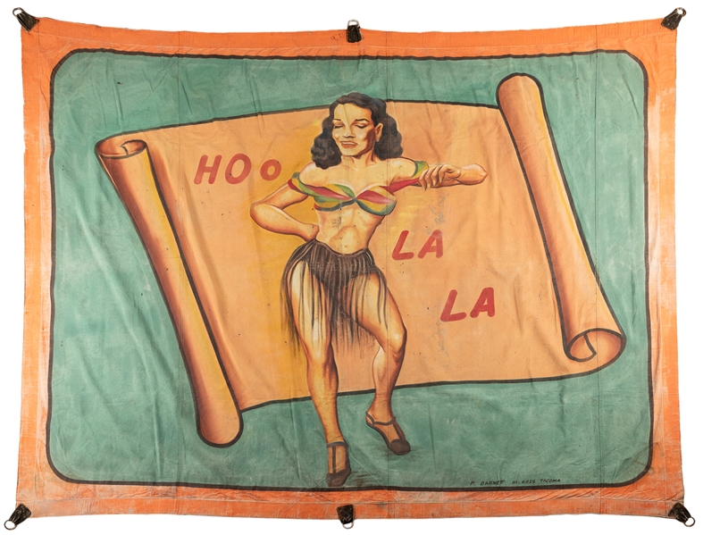  [SIDESHOW BANNERS] BARNETT, P. Hoo La La. (Hula Show). Not ...