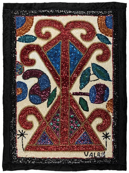  VALRIS, Georges (Haitian, b. 1950). Vodou Flag. Circa 2000....