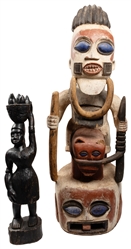  Oceanic Tall Figural Sculpture and Ethnographic Sculpture o...