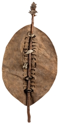  South African Zulu Warrior Zebra Hide Shield. (Early 20th c...
