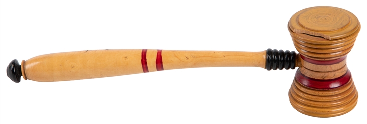  Ball Vase & Hammer. Vienna: R. Klingl [?], ca. 1890. A wood...