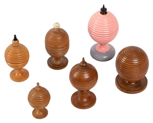  Six Vintage Bass Vases. 1880s – 1920s. Small and finely tur...