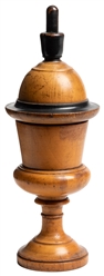  Color Changing Ball Vase. Circa 1890. Turned wooden vase ch...