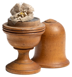  Flower Growth Vase. Circa 1880. Lathe-turned boxwood vase i...