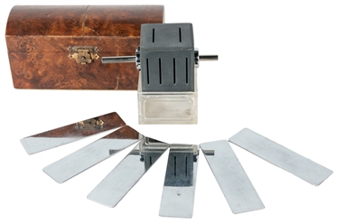  Blades Through Steel Rod. Joe Karson, ca. 1940s. A steel ro...