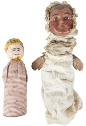  Two Spring Production Babies. Circa 1900. One of all-cloth ...