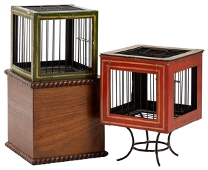  Flyto Cage. Circa 1890. A metal bird cage vanishes from a h...