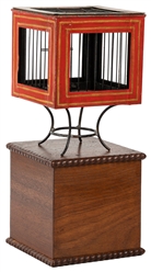  Flyto Cage. Circa 1890. A metal bird cage vanishes from a h...