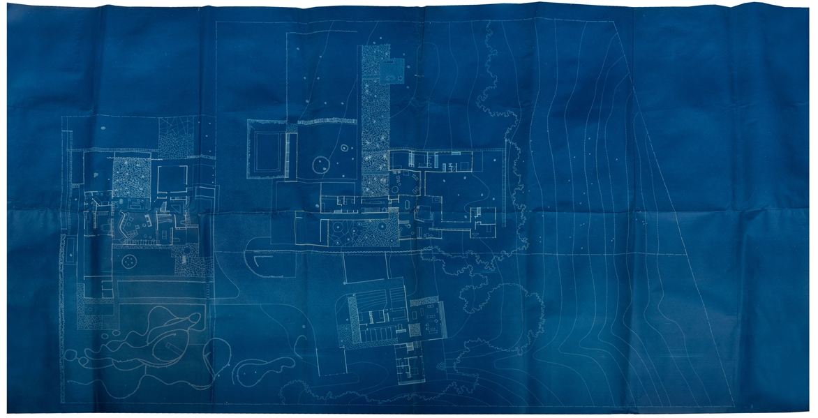  Blueprints for a Group of Alexander Girard Houses, Inscribe...