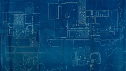  Blueprints for a Group of Alexander Girard Houses, Inscribe...