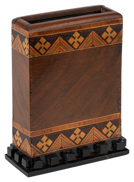  Double Card Switching Houlette. Circa 1880. Hardwood case s...