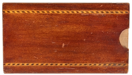  Four-Coin Drawer Box. European, ca. 1900. Hardwood box with...