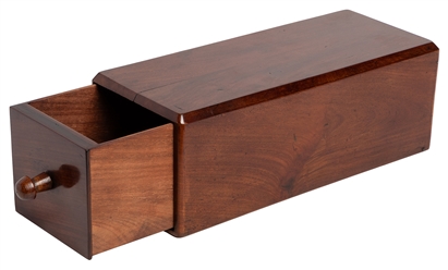  Mahogany Drawer Box. Circa 1890. Polished wooden box with s...