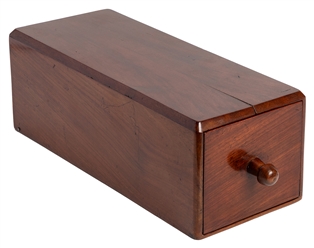  Mahogany Drawer Box. Circa 1890. Polished wooden box with s...