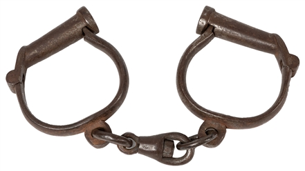 [HOUDINI]. Gaffed Darby Handcuffs. An apparently innocent p...