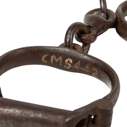  [HOUDINI]. Gaffed Darby Handcuffs. An apparently innocent p...