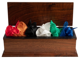  Six-Compartment Mechanical Handkerchief Box. Circa 1970 [?]...