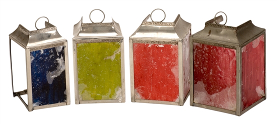  Production Lanterns. European, 1880 ca. Four nesting lanter...