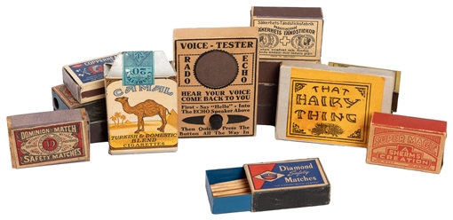  [MATCHBOX TRICKS]. Collection of 18 Mechanical Matchbox Mag...