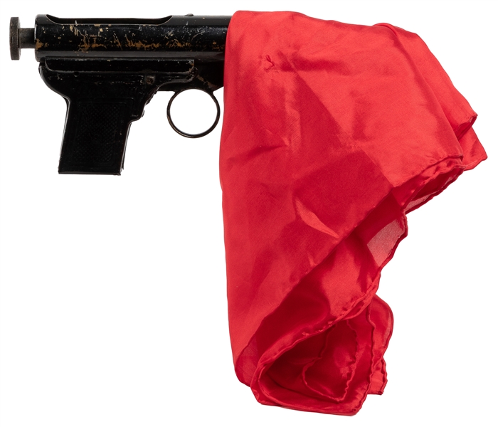  Color Changing Silk Pistol. European, ca. 1935. A red handk...