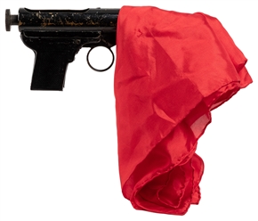  Color Changing Silk Pistol. European, ca. 1935. A red handk...
