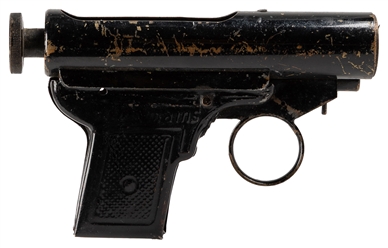  Color Changing Silk Pistol. European, ca. 1935. A red handk...