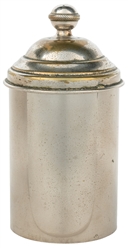  Giant Plug Box or Vase. Circa 1920. Nickel plated brass con...