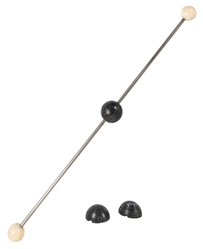 Rod, Ball, and Ring. Circa 1880s. A ball is threaded onto a...