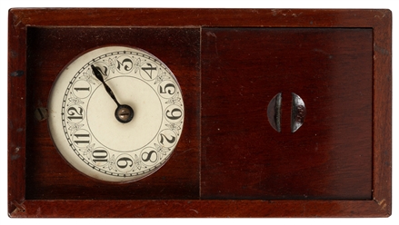  Wonder/X-Ray Clock. Circa 1910. Finely made mahogany case c...