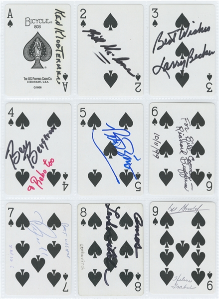  [AUTOGRAPHS]. Collection of magicians signed playing cards....