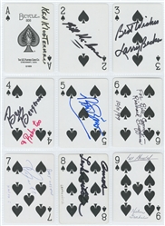  [AUTOGRAPHS]. Collection of magicians signed playing cards....