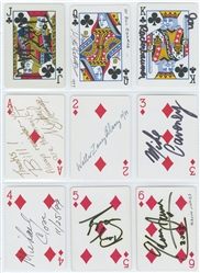  [AUTOGRAPHS]. Collection of magicians signed playing cards....