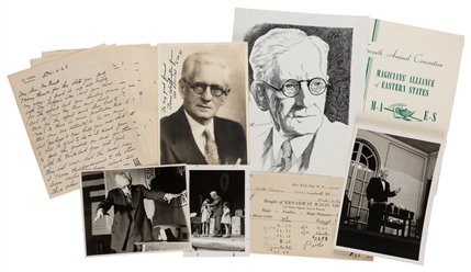  BAKER, Al (1874 – 1951). Collection of Al Baker Ephemera an...
