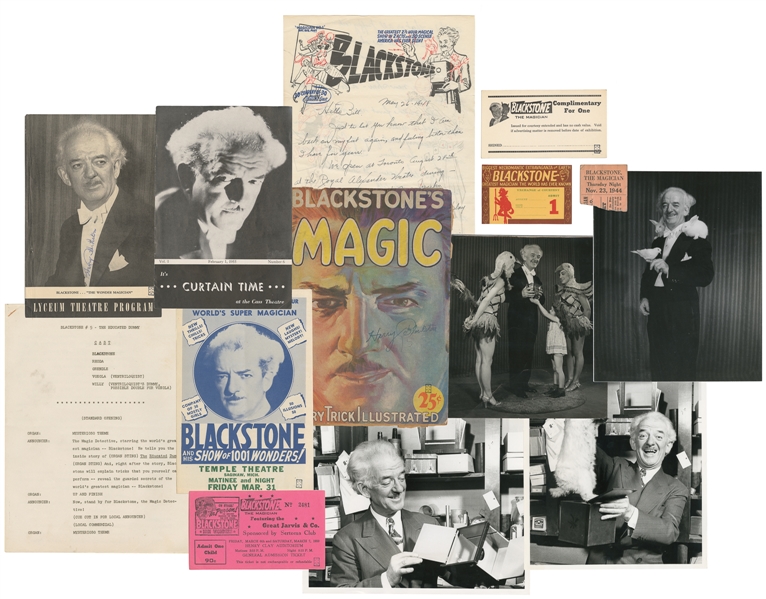 BLACKSTONE Sr., Harry (1886 – 1965). Large Collection of Bl...
