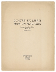  [BOOKPLATES]. LAUREAU, M. (1911 – 2004). Quatre Ex-Libris P...