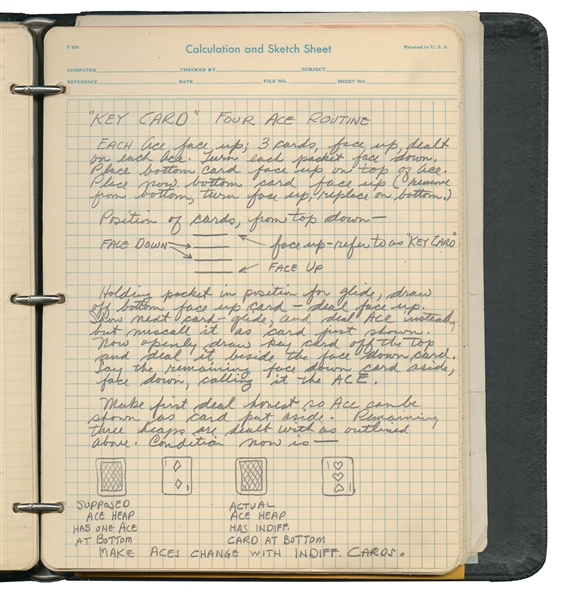  BRAUN, John (1896 – 1988). Two Notebooks of Magic Secrets, ...
