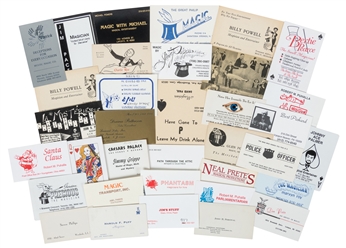  [BUSINESS CARDS – MAGICIANS]. The Klosterman Magicians Bus...