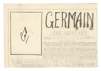  GERMAIN, Karl (Charles Mattmueller, 1878 – 1959). Important...