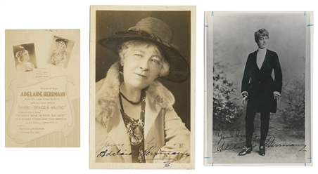  HERRMANN, Adelaide (1853 – 1932). Group of Photographs and ...